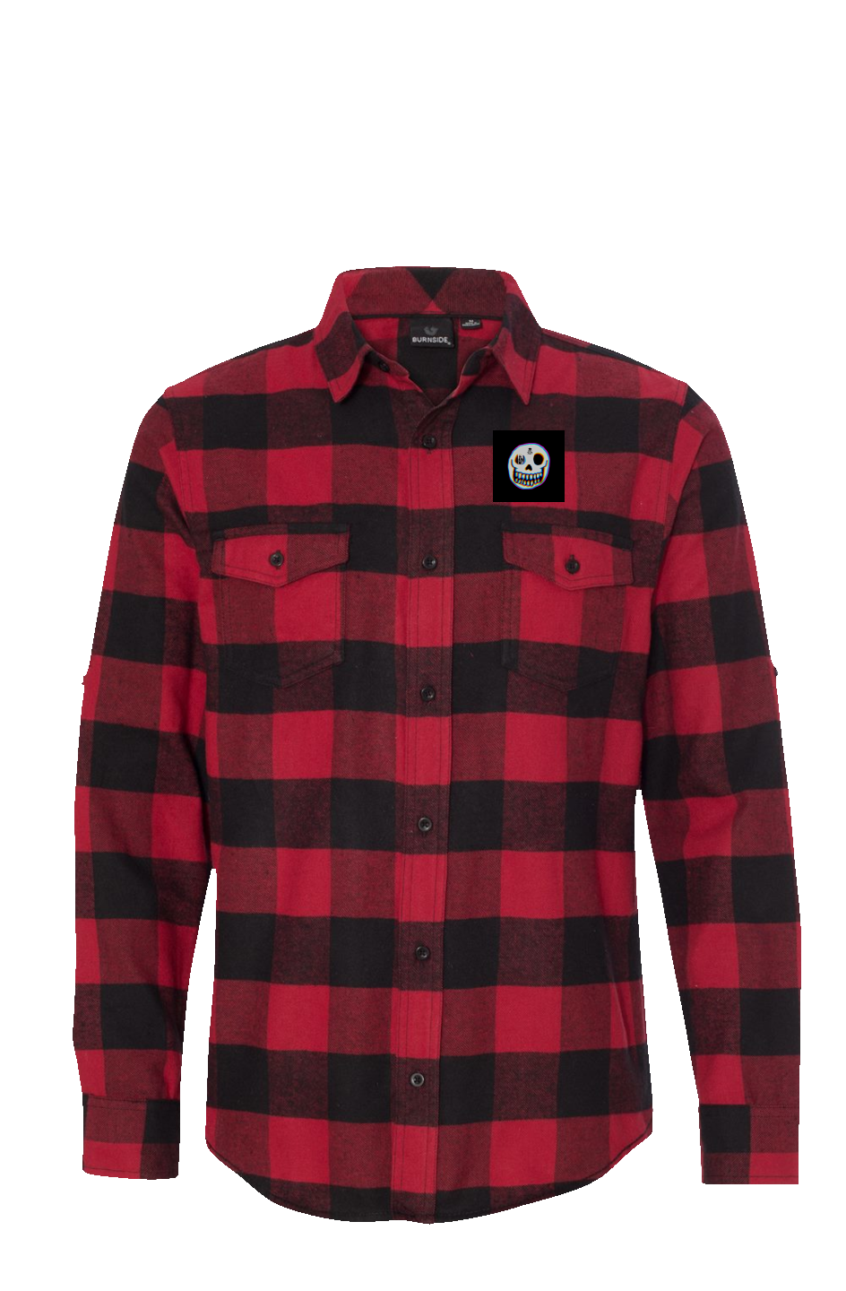 SFA'S LOGO ON Long Sleeve Flannel Red And Black