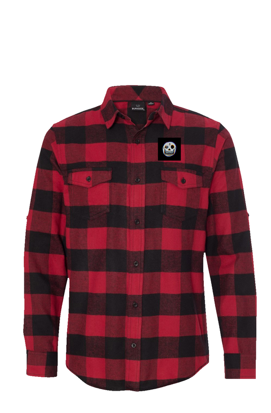 SFA'S LOGO ON Long Sleeve Flannel Red And Black