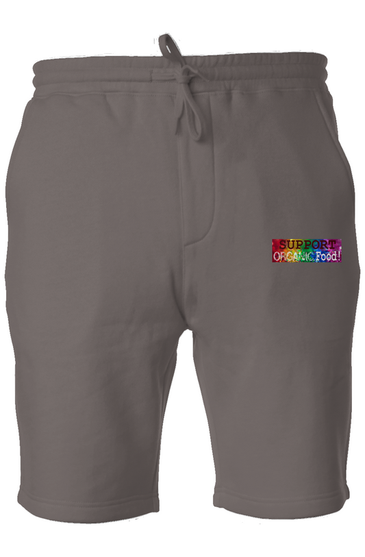 Pigment Dyed blk Fleece Shorts