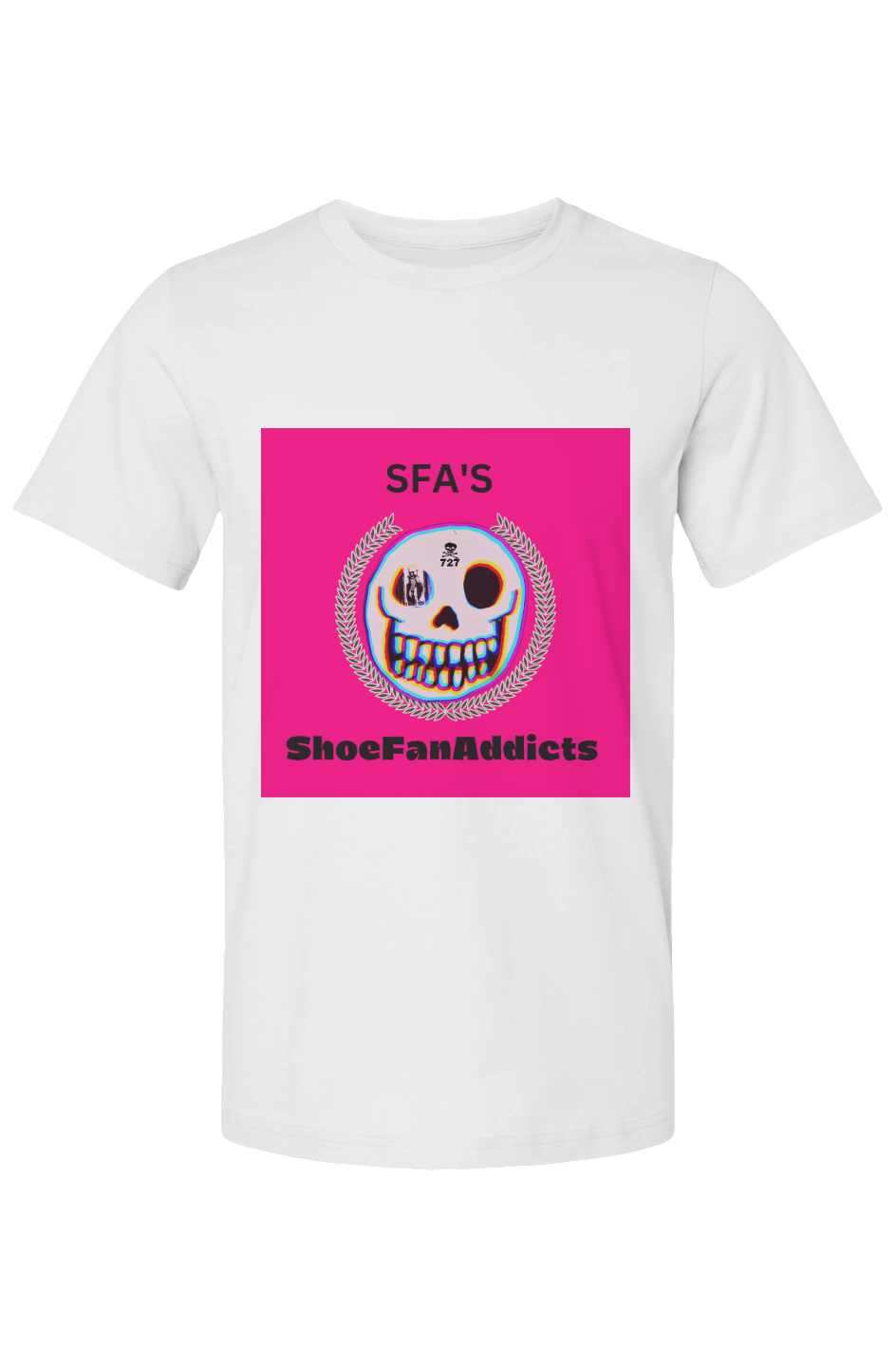Wht SFA's T Shirt w logo on background of Fie! Pin